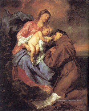  antoine tableaux - La vision de saint Antoine Baroque biblique Anthony van Dyck